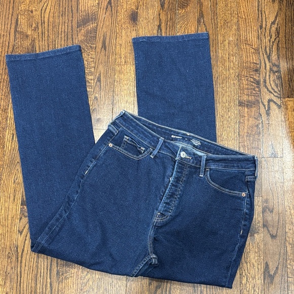 Old Navy Denim - Old Navy dark blue high rise kicker bootcut jeans size 10